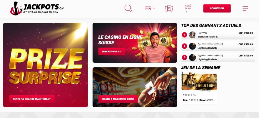 Jackpots meilleur casino en ligne suisse